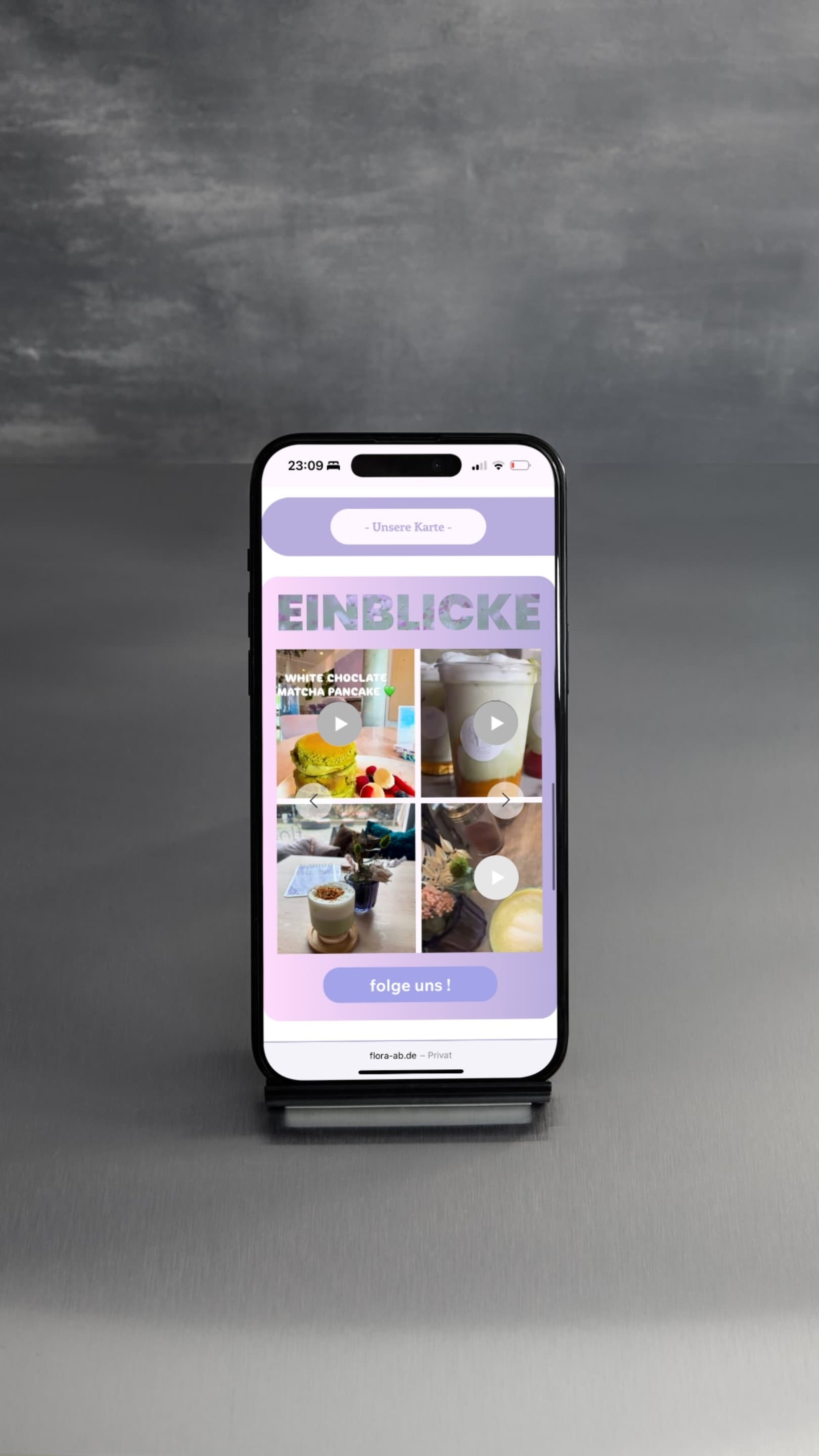 Café Flora Bildwelt und Branding