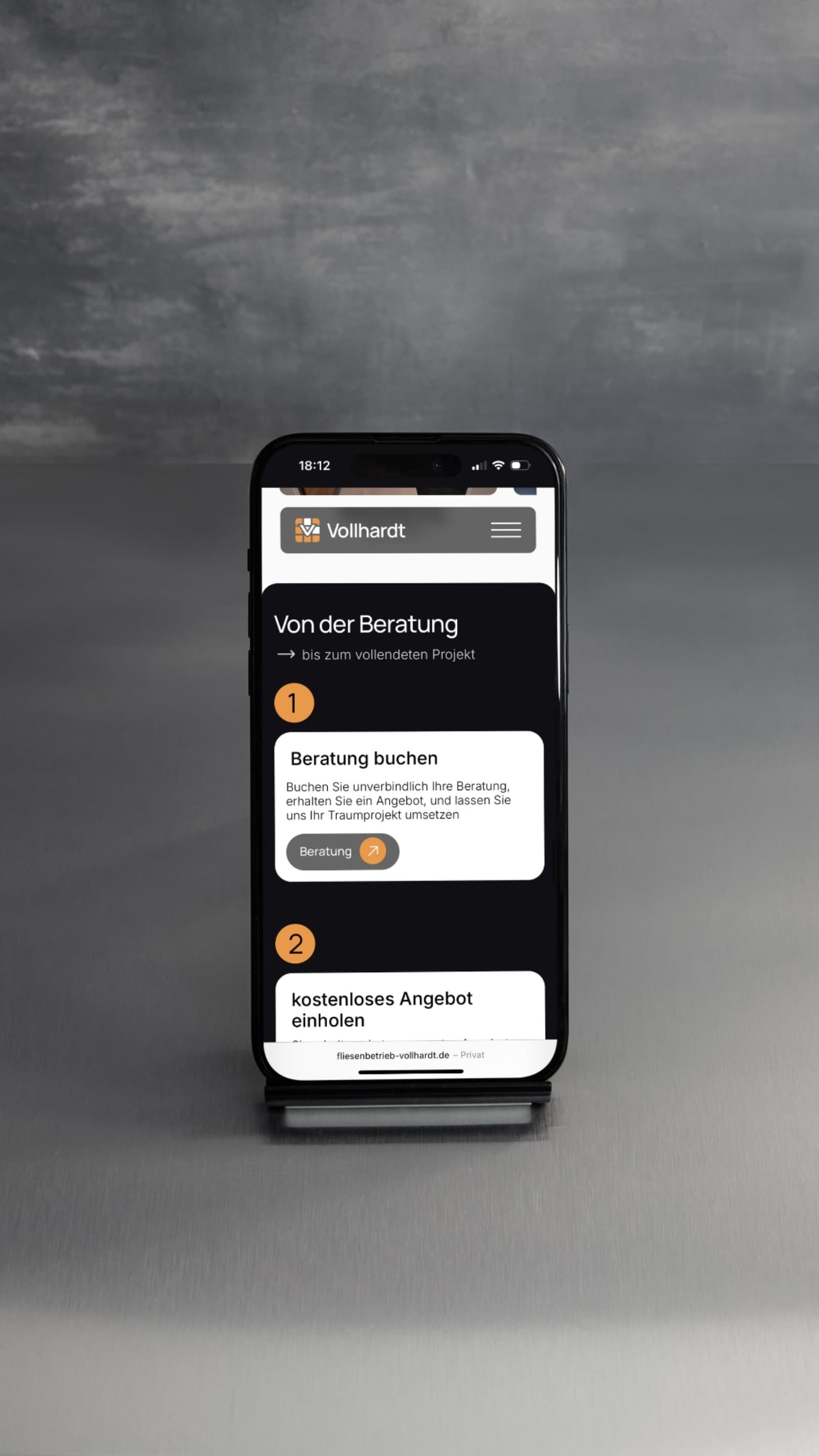 Vollhardt Website Detailansicht