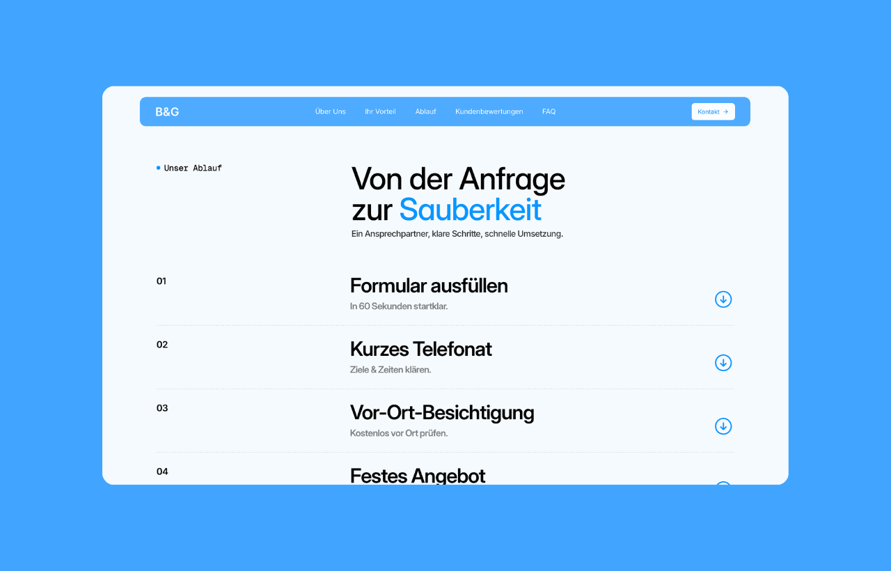 B&G Reinigung Ablaufbereich