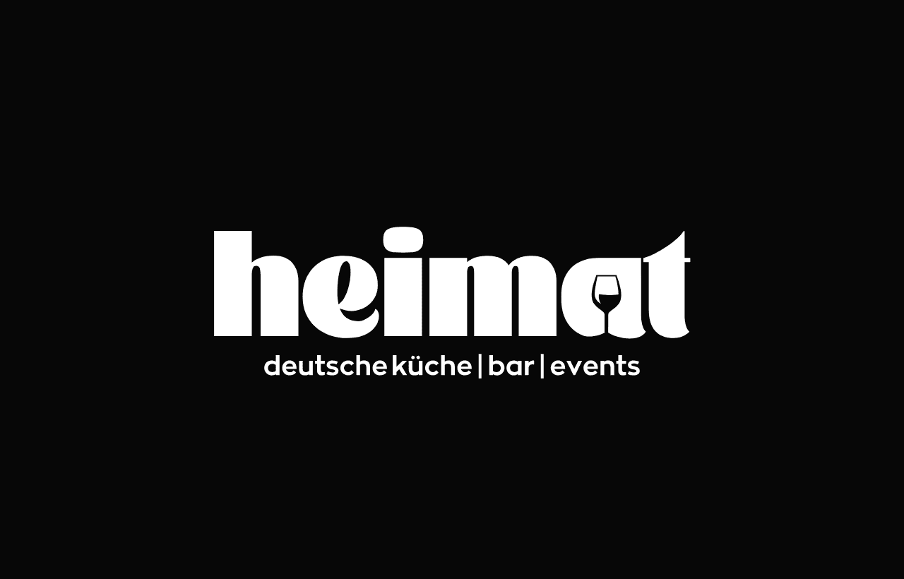 heimat Logo mit Claim deutsche Küche, Bar und Events
