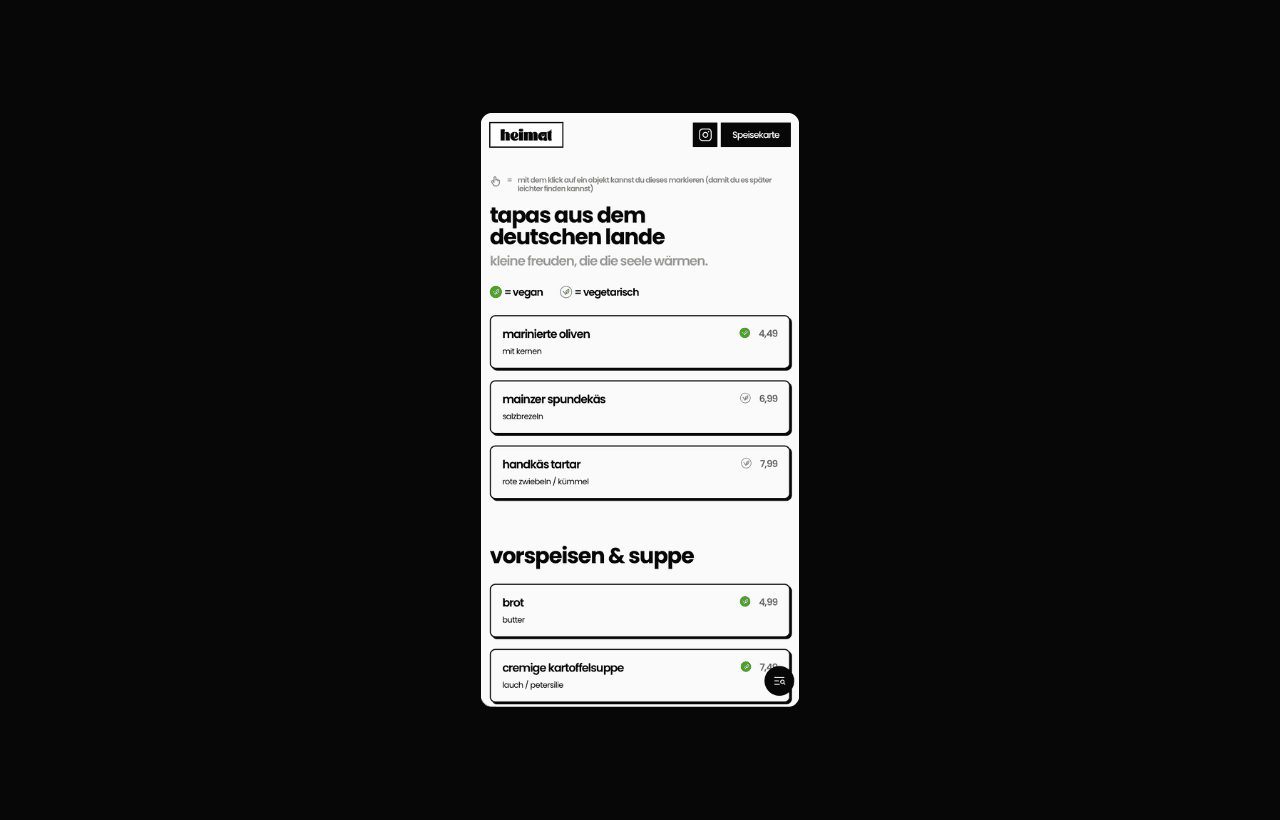 heimat Online-Karte als Website-Screen