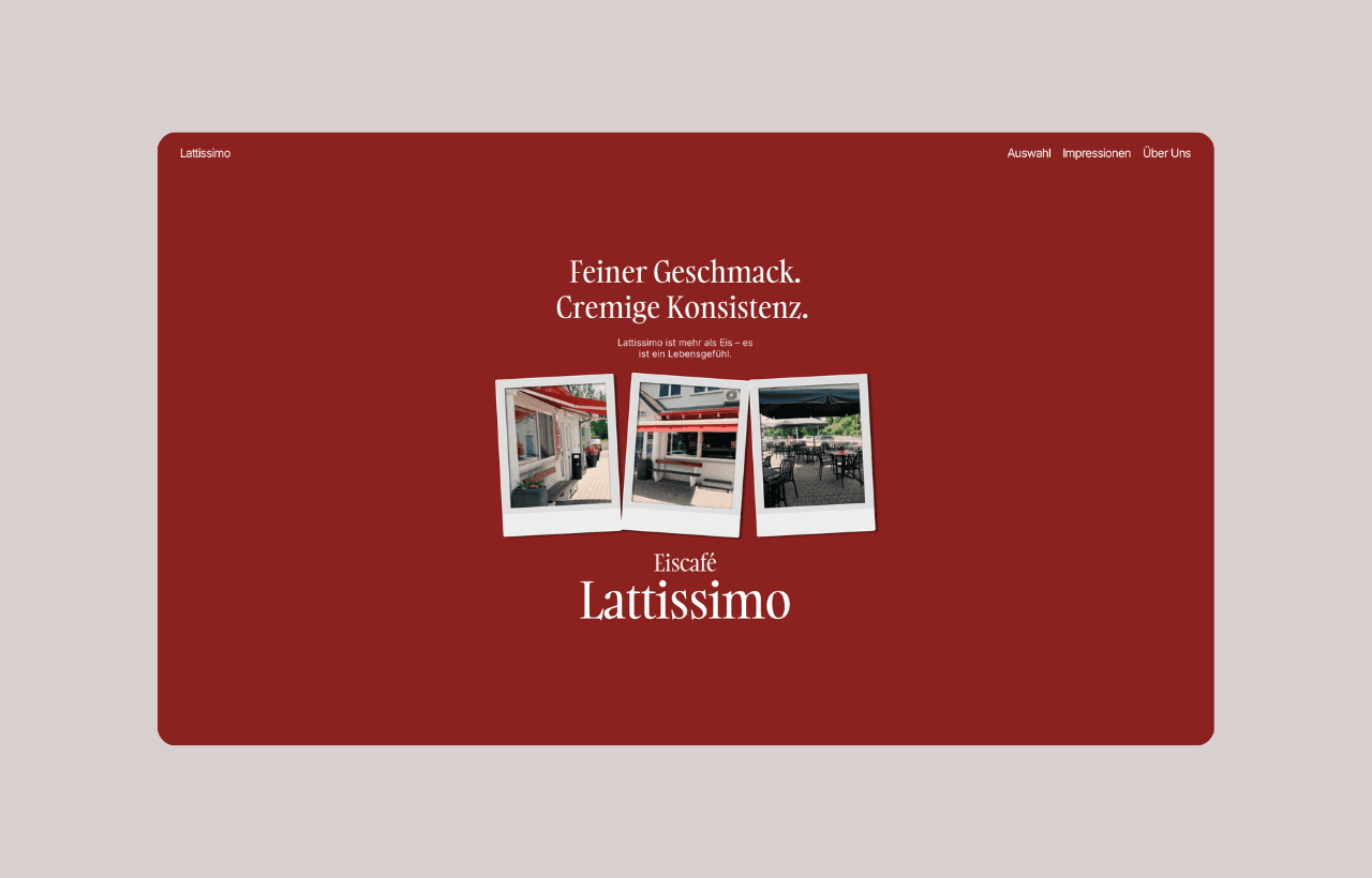 Lattisimo Website als rotes Desktop-Titelbild